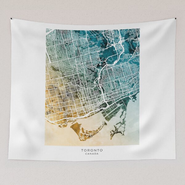 Item preview, Toronto Street Map designed and sold by ArtPrints.