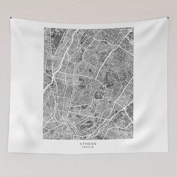Item preview, Athens Greece City Map designed and sold by ArtPrints.