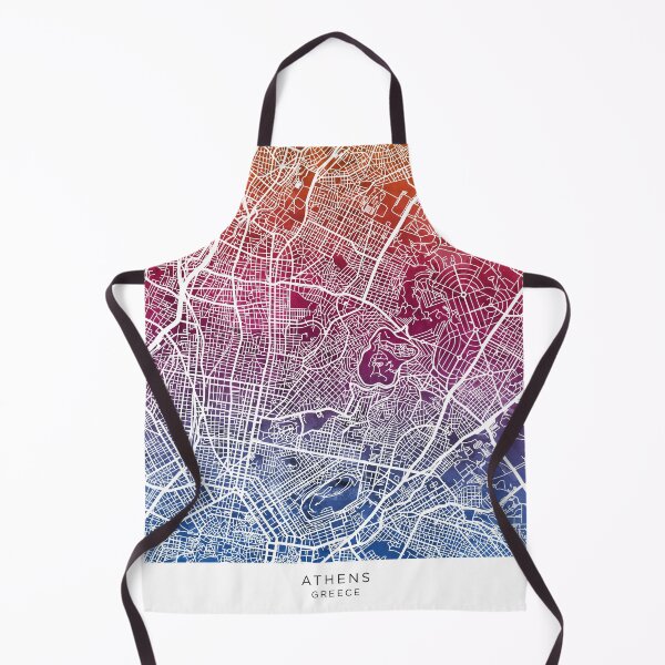 Item preview, Athens Greece City Map designed and sold by ArtPrints.