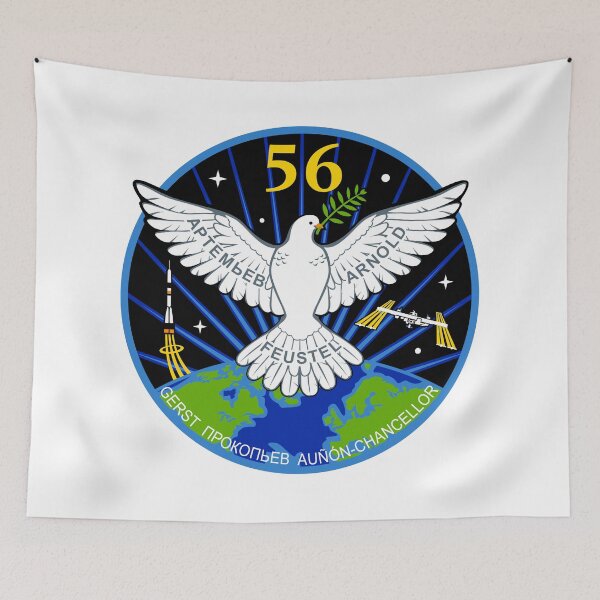 Item preview, ISS Expedition 56 Flight Crew Patch designed and sold by Nikki SpaceStuffPlus.