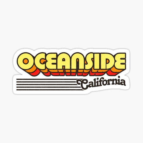 Item preview, Oceanside, California | Retro Stripes designed and sold by retroready.