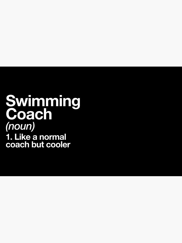"Swim Coach Funny Definition Trainer Gift Design" Coffee Mug for Sale