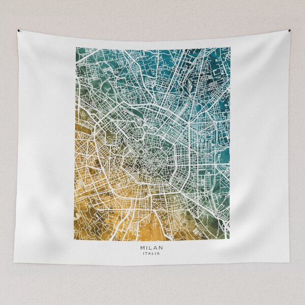 Item preview, Milan Italy City Map designed and sold by ArtPrints.