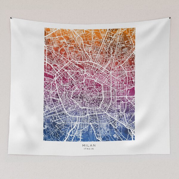 Item preview, Milan Italy City Map designed and sold by ArtPrints.