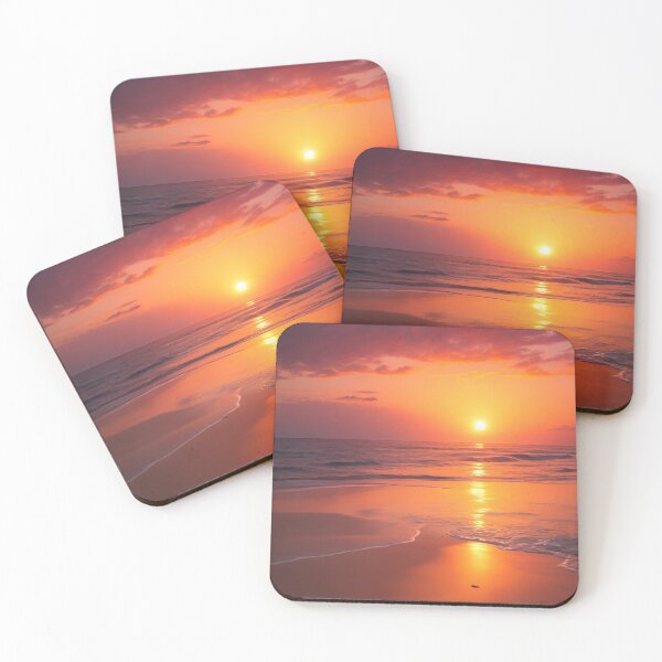 Aperçu de l'œuvre Ocean's Embrace Beach Sunset Magic créée et vendue par Permana96.
