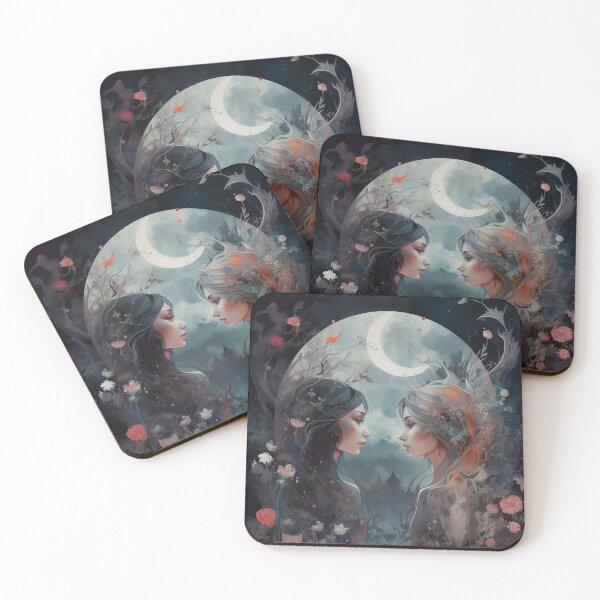 Item preview, Nocturnal Gemini: Secrets of the Crescent Moon designed and sold by EmeraldeaArt.