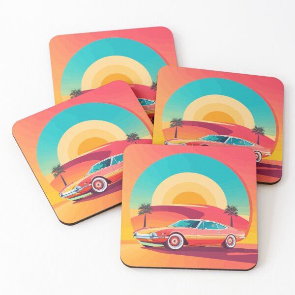 Item preview, "Sunset Cruise: Reviving Retro Vibes with Radiant Rides" designed and sold by PRASIDSHETTY.