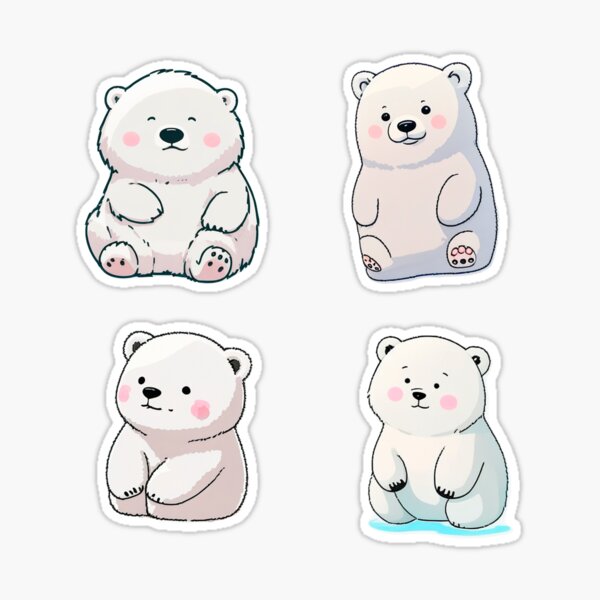Cute baby polar bear' Sticker