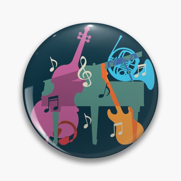 Item preview, Set of abstract colorful musical instruments. Logo or poster concept designed and sold by Familyshmot.