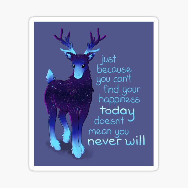 Item preview, "Just Because You Can't Find Your Happiness" Galaxy Reindeer designed and sold by thelatestkate.
