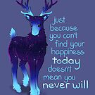 "Just Because You Can't Find Your Happiness" Galaxy Reindeer by thelatestkate