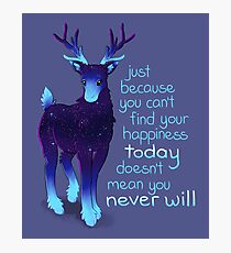 "Just Because You Can't Find Your Happiness" Galaxy Reindeer Photographic Print