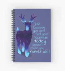 Cuaderno de espiral "Solo porque no puedes encontrar tu felicidad" Galaxy Reindeer