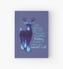 "Just Because You Can't Find Your Happiness" Galaxy Reindeer Hardcover Journal