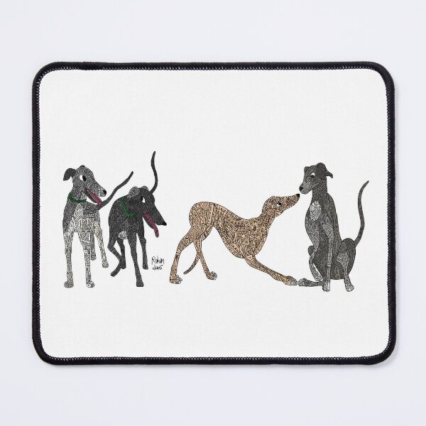 Item preview, Robot greyhounds playing designed and sold by Rohans-Drawings.