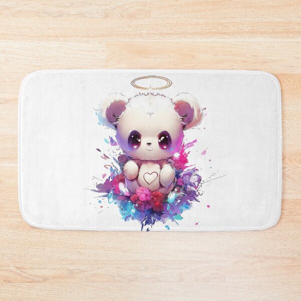 Item preview, Cute little valentine bear with aureole flowers and heart splash designed and sold by TomFrontierArt.