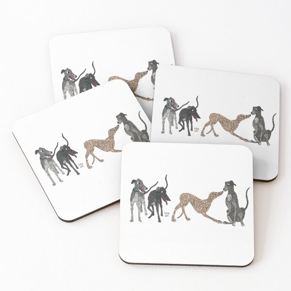 Item preview, Robot greyhounds playing designed and sold by Rohans-Drawings.