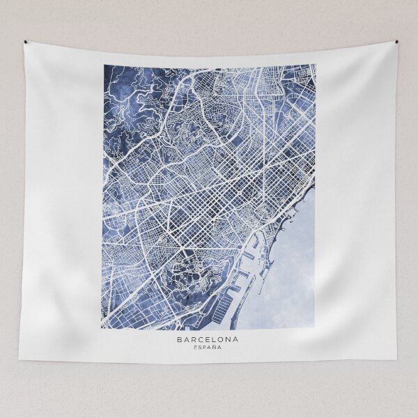 Item preview, Barcelona Spain City Map designed and sold by ArtPrints.