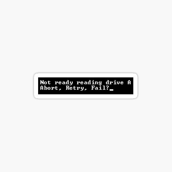 Vista previa del artículo con la obra «Mensaje de error del sistema operativo del disco», diseñado y vendido por Vampireslug's House of Pixels.
