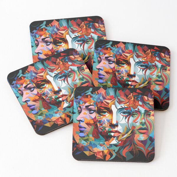 Item preview, Geometric Fusion: Vibrant Woman's Face designed and sold by Visual Foundry.