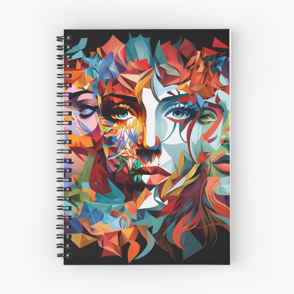 Artikelvorschau, Geometric Fusion: Vibrant Woman's Face entworfen und verkauft von Visual Foundry.
