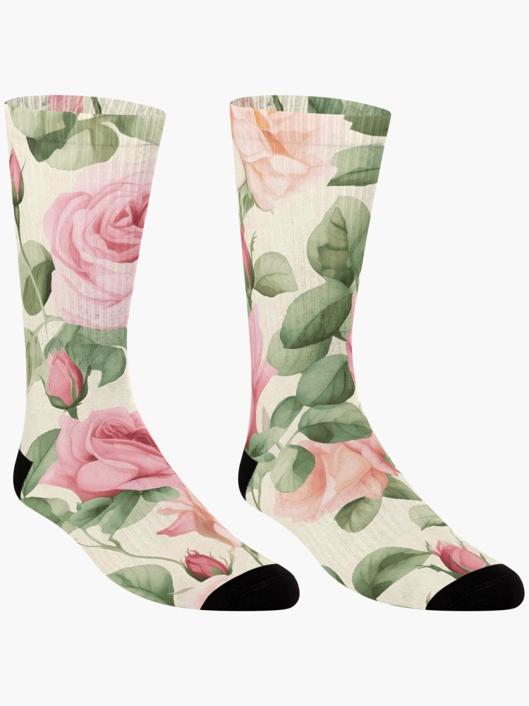 Thumbnail 3 of 5, Socks, Flower Tree designed and sold by InfinityPattern.