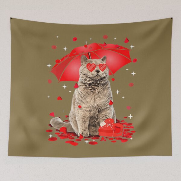 Item preview, Cute Selkirk Rex Dog Valentine Umbrella Heart Kitten 		 designed and sold by admncskaof95.