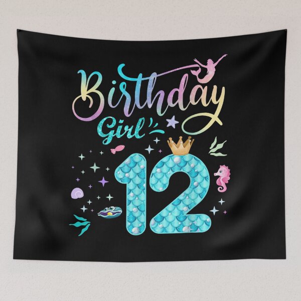 Item preview, Mermaid Birthday Girl 12 Year Old Cute Mermaid 12th Birthday designed and sold by William Richardson.