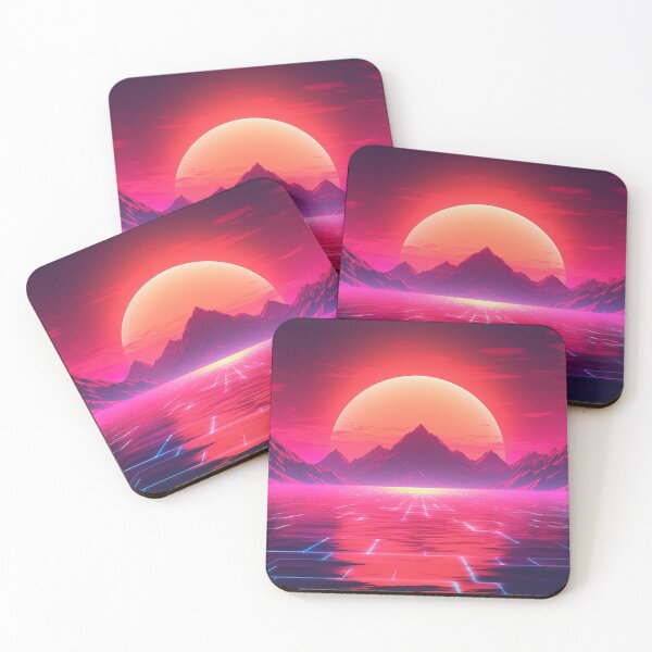 Item preview, 80s Synthwave Sun Mountains designed and sold by Nightarcade.