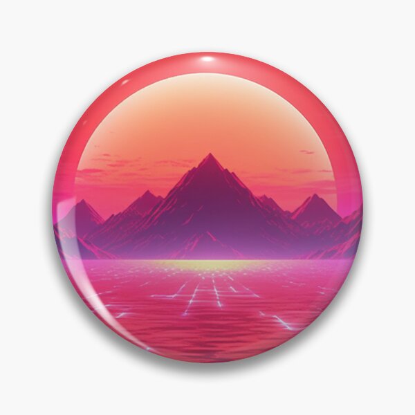 Item preview, 80s Synthwave Sun Mountains designed and sold by Nightarcade.