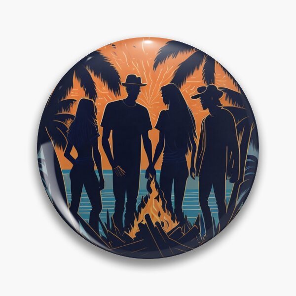 Item preview, Friends & Enjoy a Bonfire on a Beach designed and sold by DesignArtEmpire.