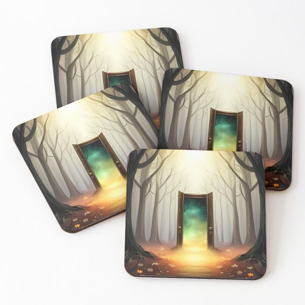 Item preview, Strange door in a forest designed and sold by melmike.