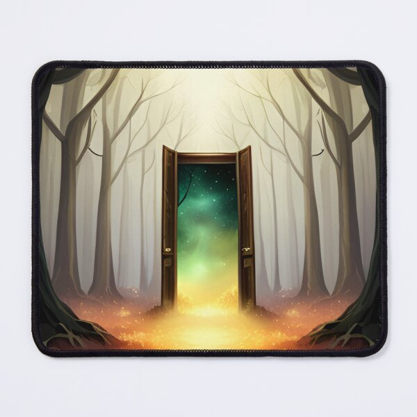 Item preview, Strange door in a forest designed and sold by melmike.