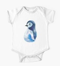 Winter Penguin in the Snow One Piece - Short Sleeve