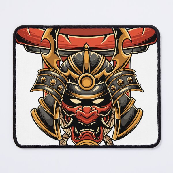 Aperçu de l'œuvre ROGUE ONI MASQUE SAMURAI TATTOO ART créée et vendue par Rogueclothes.