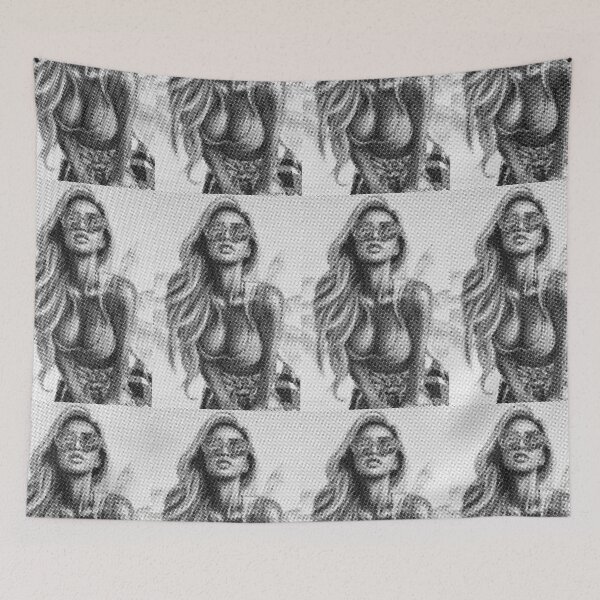 Item preview, Sexy Graphic Novel Print Pinup Girl in Black and White designed and sold by Galactic-Panda.
