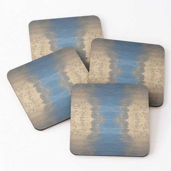 Item preview, Golden yellow and blue reflections in the wet sand 1 designed and sold by Adriana Mueller.