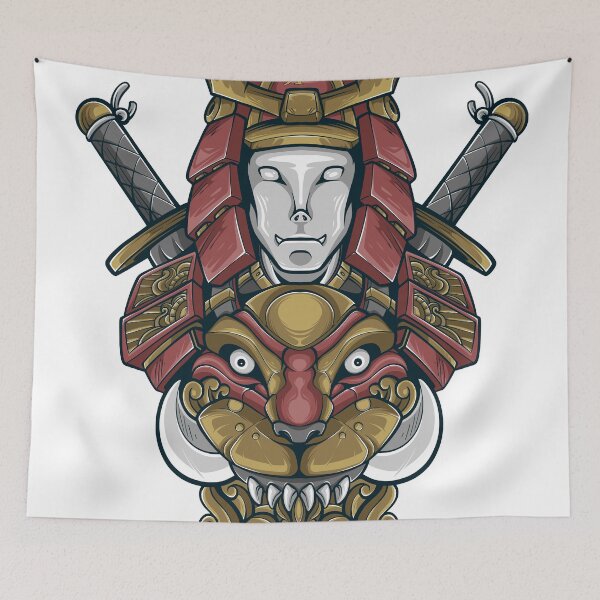 Aperçu de l'œuvre ROGUE RONIN SAMURAI TIGRE TATOUAGE ART créée et vendue par Rogueclothes.
