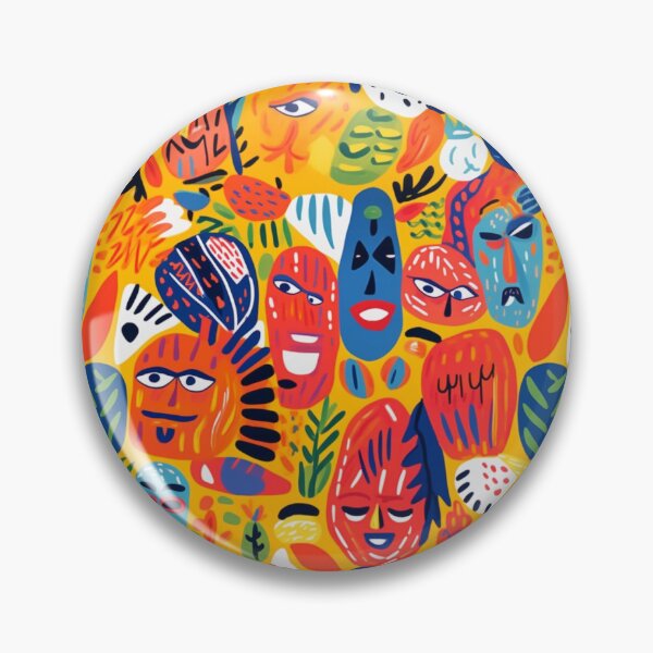 Item preview, Patrón sin costuras de máscaras africanas vibrantes: ¡abrace lo audaz y brillante! designed and sold by elimiui.
