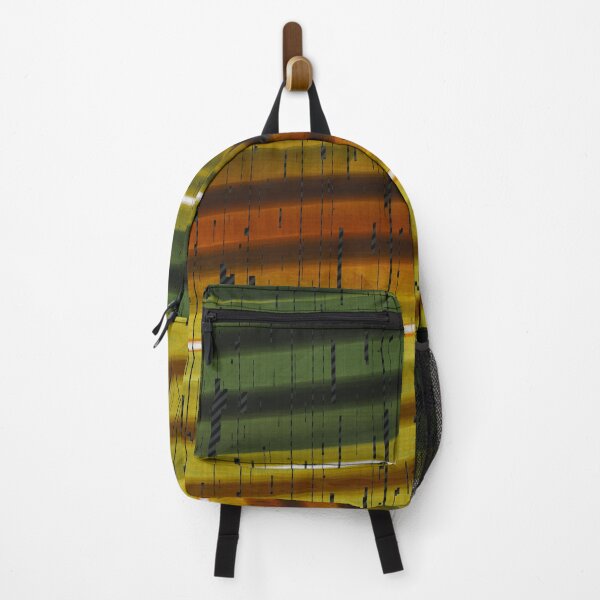 Item preview, Green and Brown Lines Glitch Effect Abstract Art designed and sold by seeitknowit.