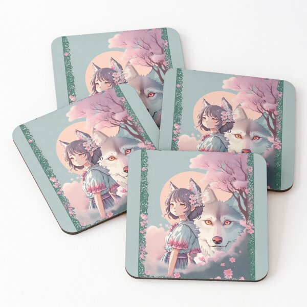 Item preview, Wolf With Flowers Girls designed and sold by YrtemmyS.
