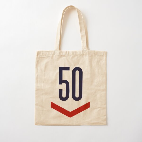 Port Chicago 50 Chevron Graphic (Navy Blue/Red) Cotton Tote Bag