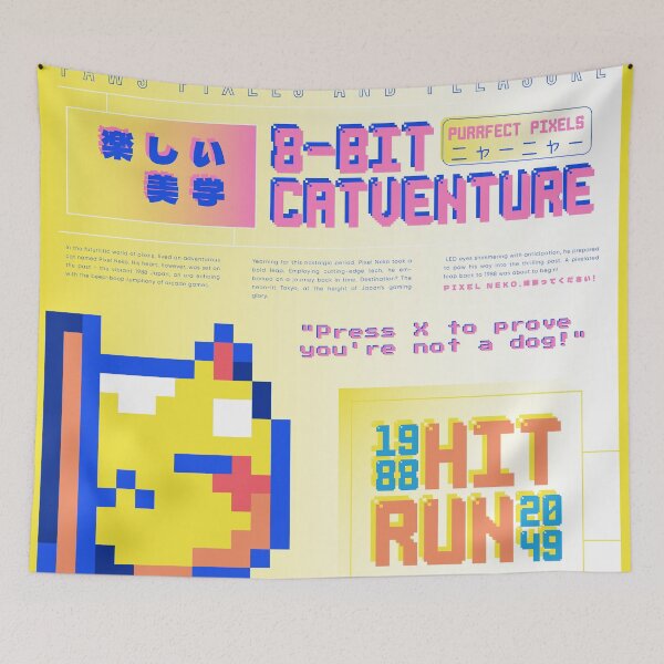 Item preview, Cute 8-Bit Game Design - 90s Synthwave designed and sold by TakoyakiTech.