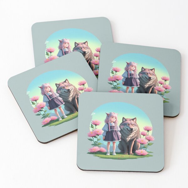 Item preview, Wolf With Flowers Girls designed and sold by YrtemmyS.