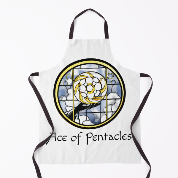 Item preview, Minor Arcana Ace of Pentacles - Stained Glass Design for T-shirt, stickers and other accessories designed and sold by Pixel Waite.