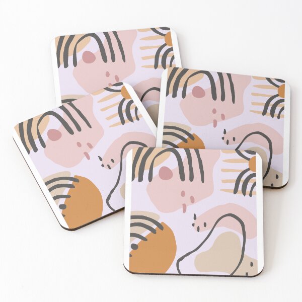 Item preview, Grey and Brown Abstract Boho Metal Print designed and sold by TheCalmAura.