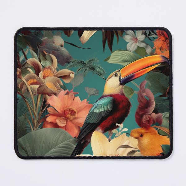 Item preview, Retro Tucano Jungle tropical floreal pattern designed and sold by Retrocranio.