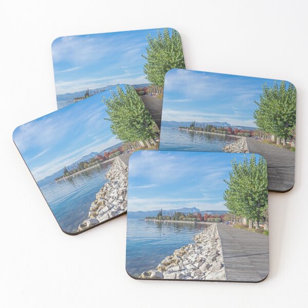 Item preview, Lake Garda Bardolino promenade view designed and sold by TDArtShop.
