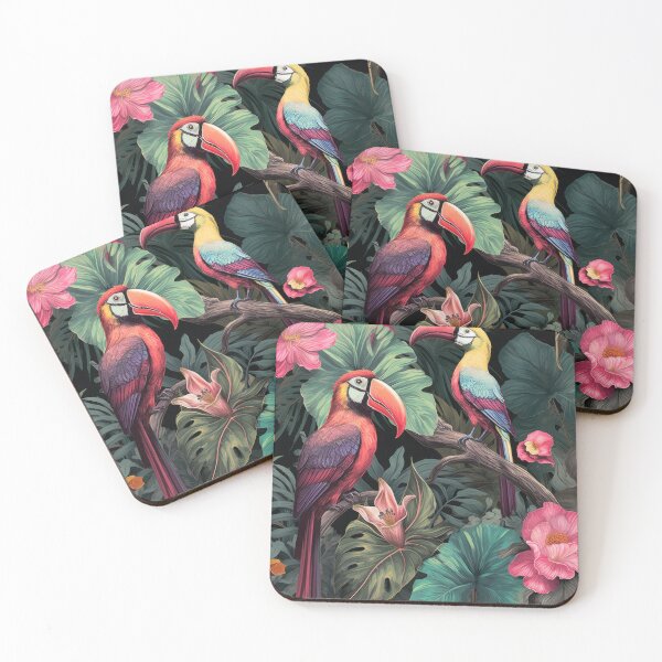 Item preview, Retro Tucano Tropical Forest and flower designed and sold by Retrocranio.