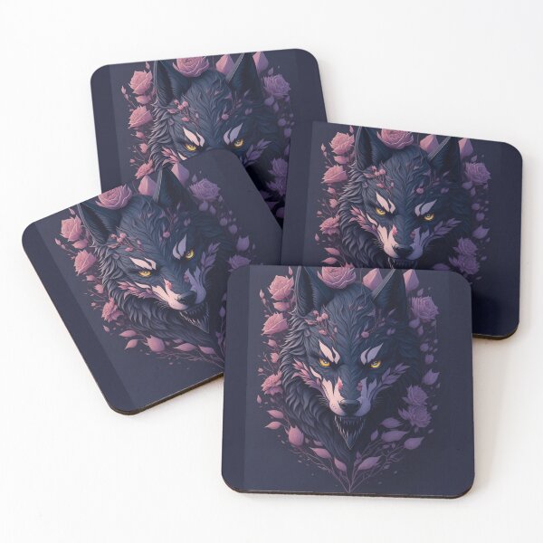 Item preview, Wolf with flowers girls, Wolf Lovers, Wolf Portrait designed and sold by YrtemmyS.